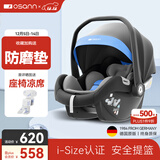 欧颂（Osann）婴儿提篮式安全座椅0-18个月宝宝德国车载睡篮便携两用摇篮 萌芽号【宇航蓝】i-Size认证