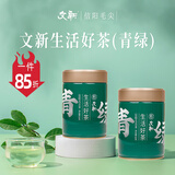 文新绿茶2025新茶青绿信阳毛尖特级100g雨前罐装