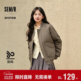 森马棉服男防水防油防污防风冬装厚飞行员棒球领夹克109724112101