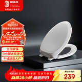 科勒（KOHLER）法弧型坐便盖板马桶坐便器V型盖板 4713T-0 PP缓降盖板445mm