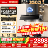 美的（Midea）【25年新品蒸汽洗抽油烟机】家用顶侧一体超薄0缝平嵌齐平橱柜高温蒸汽洗自清洁变频脱排吸油烟机 【主推爆款套装】AK5PRO+Q529L高效率灶 【烟灶联动】享家电补贴