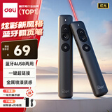 得力（deli）充电款激光翻页笔蓝牙/USB连接 教师用翻页笔PPT演讲笔投影遥控器无线演示笔 灰色金属喷漆NS100-1