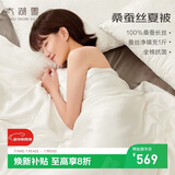 太湖雪 100%桑蚕丝空调被 全棉面料约2.6斤1.5*2.15m白