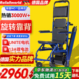Roliallworld德国 电动爬楼梯轮椅上下楼梯轮椅爬楼机老年人全自动神器履带式 超轻舒适丨 旋转靠背+13A锂电ABL06
