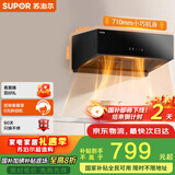 苏泊尔（SUPOR）抽油烟机中式油烟机家用小户型18立方米吸油烟机450pa简易五键操作 DZ16