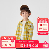巴拉巴拉童装儿童衬衫2025女童男童上衣格纹衬衣春装亲子百搭209125102201