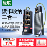 绿联Type-c读卡器USB高速SD*2/TF多合一闪传卡盒  适用单反相机电脑手机读取内存卡多功能收纳