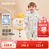 巴拉巴拉童装婴儿连体衣轻薄羽绒服宝宝衣服2025冬装抱衣爬服男童女童萌趣 白蓝色调-白鸭绒 73 cm-充绒量37g