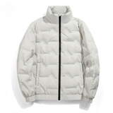 风尚锦绣羽绒服男士短款轻薄外套冬季新款轻便袄子中青年保暖防寒立领外套 白色 XL (116斤-135斤)