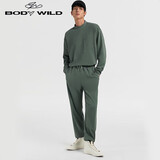 BODYWILD内衣男士小高领长袖基础家居上衣FUN系列绿色180A