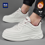 海澜之家HLA男鞋经典板鞋男士厚底增高鞋运动休闲鞋男 M576白红色41
