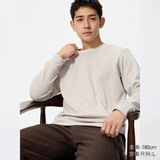 优衣库男装女装柔软圆领T恤/休闲长袖上衣25秋冬新款479783 31 米色 3XL