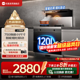优盟（UM）集成灶一体式750mm小户型家用大吸力侧吸下排自清洁小尺寸抽油烟机燃气灶套装国家补贴JJZT-UJ257