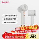 夏普【夏普小浪花】家用高速吹风机 大功率速干电吹风低噪音吹风筒等离子护发IB-RP45C-C