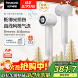 松下（Panasonic）【国家补贴】御光离子吹风机家用高速干低噪儿童护发宠物电吹风筒送女友礼物 莹白色EH-NF70