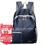 高尔夫（GOLF）双肩包男女可折叠电脑背包书包14英寸轻便户外旅行包旅游运动登山