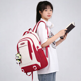 Edison爱迪生初中生书包女护脊大容量防泼水背包高中生双肩包K08-6-