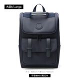 BACKSTAGE潮牌轻便双肩包男大容量初中生书包女大学生高中休闲旅行电脑背包 蓝色大号 现货