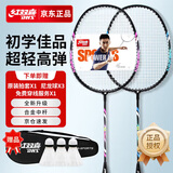 红双喜（DHS）羽毛球拍对拍超轻高弹对拍ES1011附3球