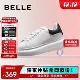 百丽2025新款厚底小白鞋女学生商场同款撞色板鞋Z2U1DCM5 黑尾翼 37