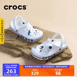 卡骆驰洞洞鞋贝雅卡骆班轻便耐磨一脚蹬休闲鞋|205089 白/深蓝-126 37 /38(230mm)