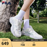 斐乐（FILA）官方女鞋老爹鞋运动鞋杨幂同款夏新款蕨草鞋休闲鞋 雪白/海绿-SS 37.5