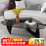 时黛家居异形茶几简约轻奢 小户型客厅阳台极简玻璃创意网红茶几桌