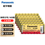 松下（Panasonic）【套装】5号五号AA碱性干电池48节 适用于玩具话筒鼠标键盘血压仪等 【一件包邮】