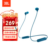 JBL TUNE 135BT蓝牙无线耳机 颈挂式运动耳机 无线立体声耳机 蓝色生日元旦新年礼物