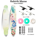 Rebirth Meow 喵板长板新款男女生初学者公路刷街DC平花舞板专业滑板喵长板 喵4 春分 整板