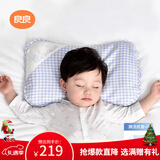 良良婴儿枕头3-6岁宝宝透气儿童幼儿园护型枕蓝格萌虎1.0版本(双枕套)