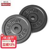PROIRON普力艾 杠铃哑铃男配重片铸铁家用续重举重片孔径2.5厘米5公斤*2