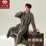 丁丁羊2025新品珊瑚绒秋冬男款睡袍长款加厚秋冬浴袍大保暖法兰绒家居服
