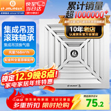 金羚（JINLING）排气扇厨房卫生间换气扇集成吊顶扇BPT10-22-1D银色