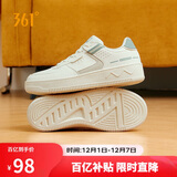 361°运动女鞋秋冬季学生复古厚底增高小白休闲板鞋子女682116601F-10