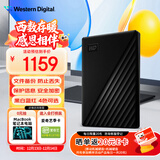 西部数据（WD）移动硬盘4TB USB3.0 My Passport随行版2.5英寸 黑 机械硬盘 笔记本电脑外接 大容量加密 家庭存储