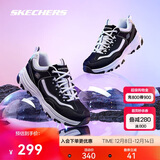 斯凯奇奥利奥|秋季黑白老爹鞋复古熊猫鞋透气厚底增高运动鞋