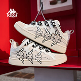 Kappa卡帕男鞋情侣面包鞋男2025秋冬新款小白鞋子男休闲运动鞋厚底板鞋 冬日白/安哥拉白/黑色 38