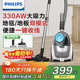 飞利浦（PHILIPS）卧式吸尘器家用清洁机强劲大功率大吸力吸灰吸尘XB2023/81宠物家庭适用