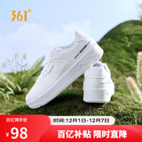 361°运动男鞋秋冬季学生复古厚底增高小白休闲板鞋子男672426611-1