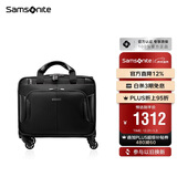新秀丽（Samsonite）行李箱16英寸拉杆箱商务软箱前开口旅行机长箱BP0黑色登机箱
