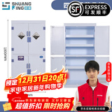 双京 PP药品柜化学品柜试剂柜耐腐蚀强酸碱柜双锁储存柜实验室器皿柜 四开门PP柜-上下PP板门