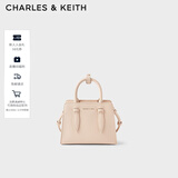 CHARLES&KEITH插带兔耳托特包手提斜挎包婚包包女包生日礼物CK2-50781362 Nude肉色 M