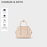 CHARLES&KEITH插带兔耳托特包手提斜挎包婚包包女包生日礼物CK2-50781362 Nude肉色 M