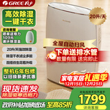 格力（GREE）【轻音干衣除湿】除湿机抽湿机家用20升/天低噪除潮除霉干衣机单间≤40㎡智能控湿24H定时DH20EF