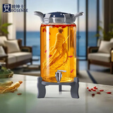 玻绅士泡酒容器泡酒专用瓶泡酒玻璃瓶高硼硅泡酒瓶玻璃酒坛大容量泡酒瓶 20斤(10升)A款+升级陶瓷芯龙头+底座