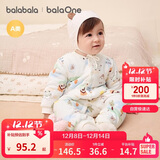 巴拉巴拉balaOne婴儿连体衣夹棉冬装2025款秋冬宝宝爬服哈衣208425133202