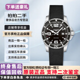 浪琴（LONGINES）【99新京东正品】浪琴男士手表康卡斯系列奢侈品牌送礼300米防水夜光自动机械运动休闲石英瑞士世界名表 【39石英黑】后配胶带扣L3.640.4.56.6
