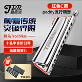 嘉德瑞 JDR蜂鸟十孔半音阶口琴10孔布鲁斯流行调音-红色paddyC调