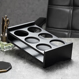 青苹果六孔黑色木制杯架白酒杯架分酒器架